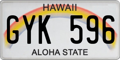 HI license plate GYK596