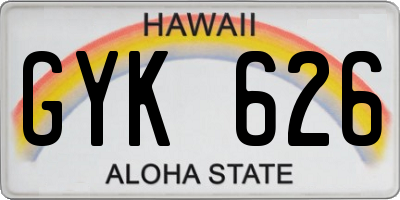 HI license plate GYK626