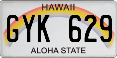 HI license plate GYK629