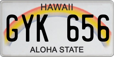 HI license plate GYK656