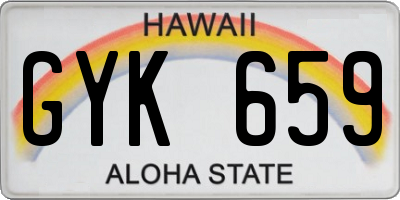 HI license plate GYK659