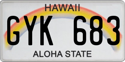 HI license plate GYK683