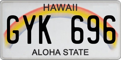 HI license plate GYK696