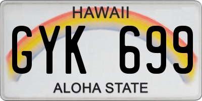 HI license plate GYK699