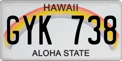 HI license plate GYK738