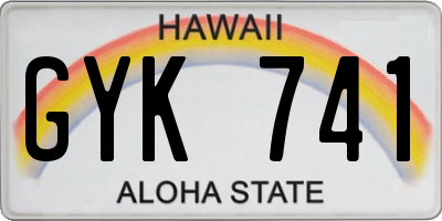 HI license plate GYK741
