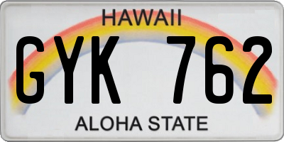 HI license plate GYK762