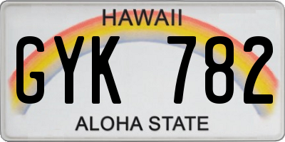 HI license plate GYK782