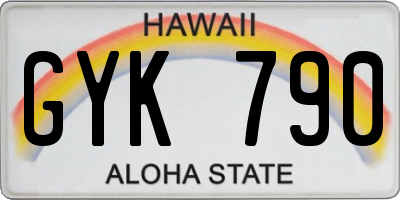 HI license plate GYK790