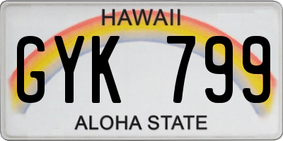 HI license plate GYK799