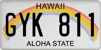 HI license plate GYK811