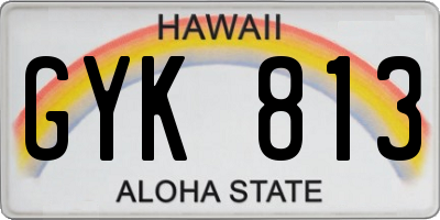HI license plate GYK813