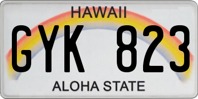 HI license plate GYK823