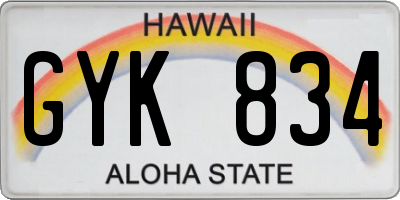HI license plate GYK834