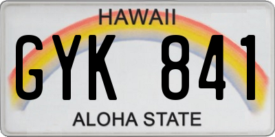 HI license plate GYK841