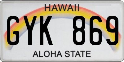 HI license plate GYK869