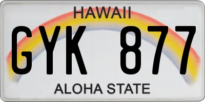 HI license plate GYK877