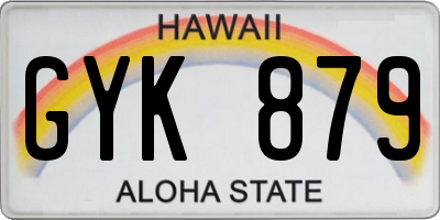 HI license plate GYK879