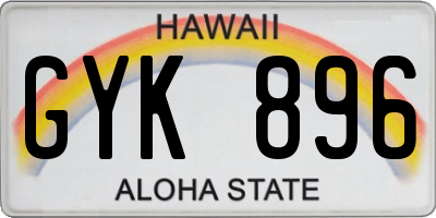 HI license plate GYK896