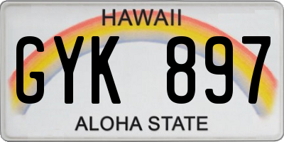 HI license plate GYK897