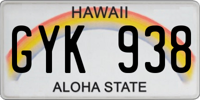 HI license plate GYK938