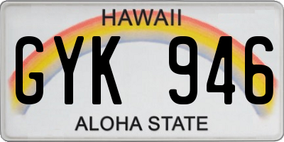 HI license plate GYK946
