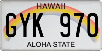 HI license plate GYK970