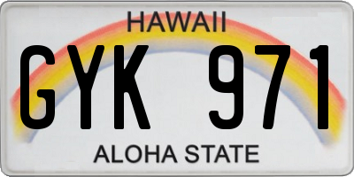HI license plate GYK971