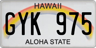 HI license plate GYK975