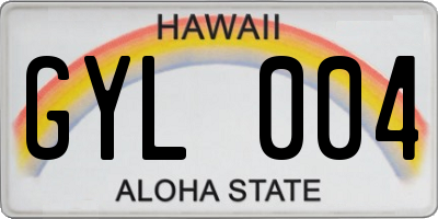 HI license plate GYL004