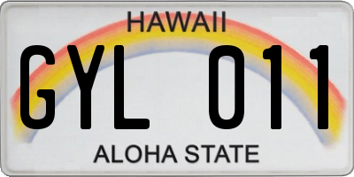 HI license plate GYL011