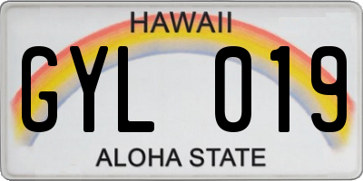 HI license plate GYL019