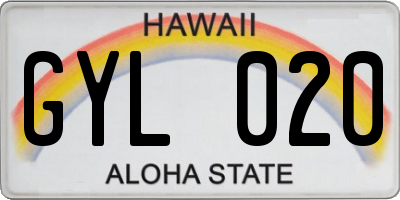 HI license plate GYL020