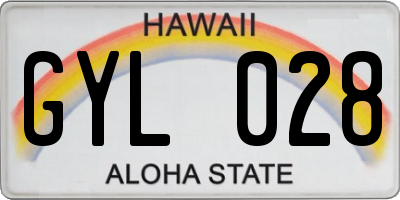 HI license plate GYL028