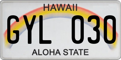 HI license plate GYL030