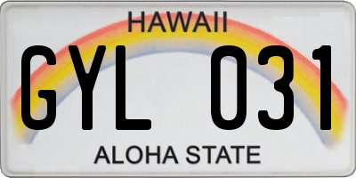 HI license plate GYL031