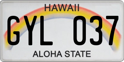 HI license plate GYL037