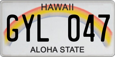 HI license plate GYL047