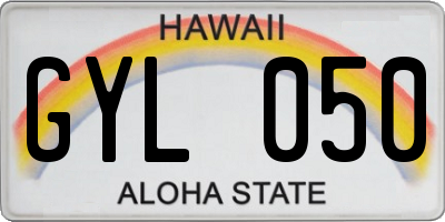 HI license plate GYL050