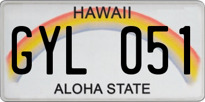 HI license plate GYL051