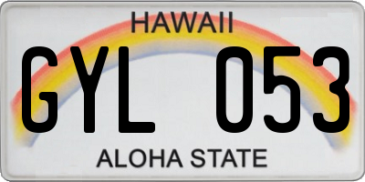 HI license plate GYL053