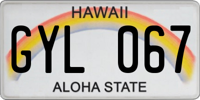 HI license plate GYL067
