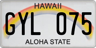 HI license plate GYL075