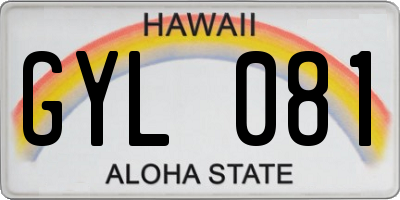 HI license plate GYL081