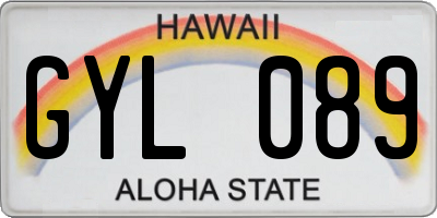 HI license plate GYL089