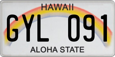 HI license plate GYL091