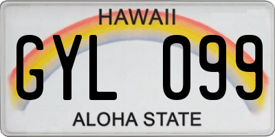 HI license plate GYL099