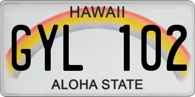 HI license plate GYL102