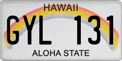 HI license plate GYL131
