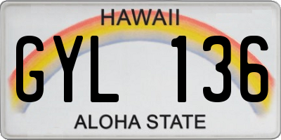 HI license plate GYL136